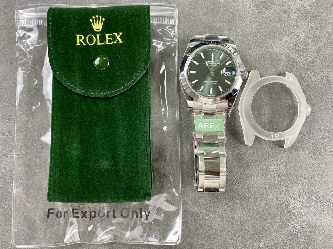 Rolex Datejust 41 Green Stick Dial Oyster m126300 0019 Men's Watch