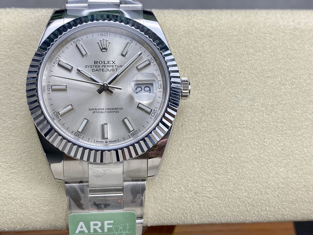 Rolex Datejust 126334 0003 Fluted Bezel Silver Dial 41MM Mens Replica Watch