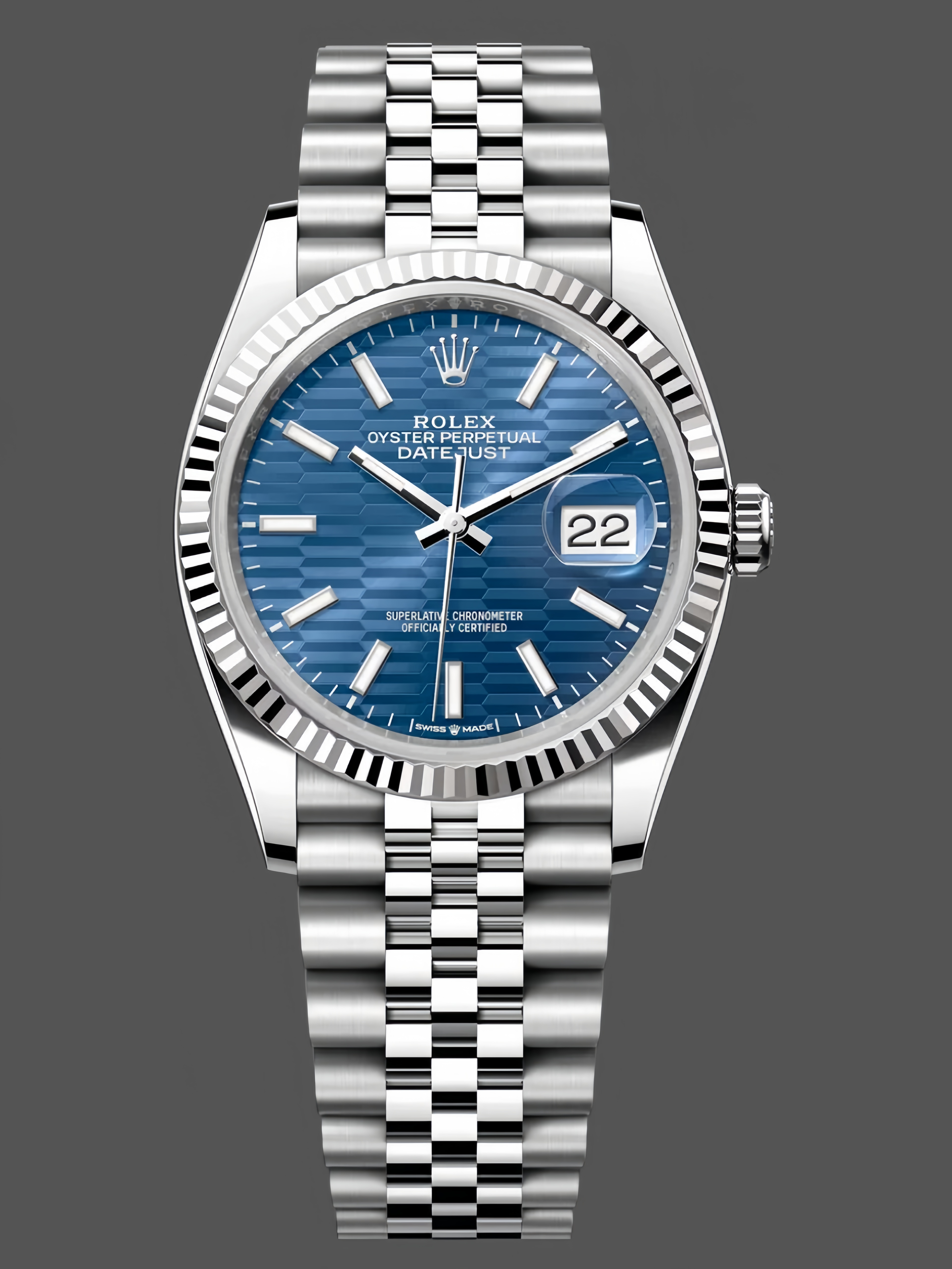 Rolex Datejust 41mm Stainless Steel 126334 Blue Index Jubilee Men's Watch