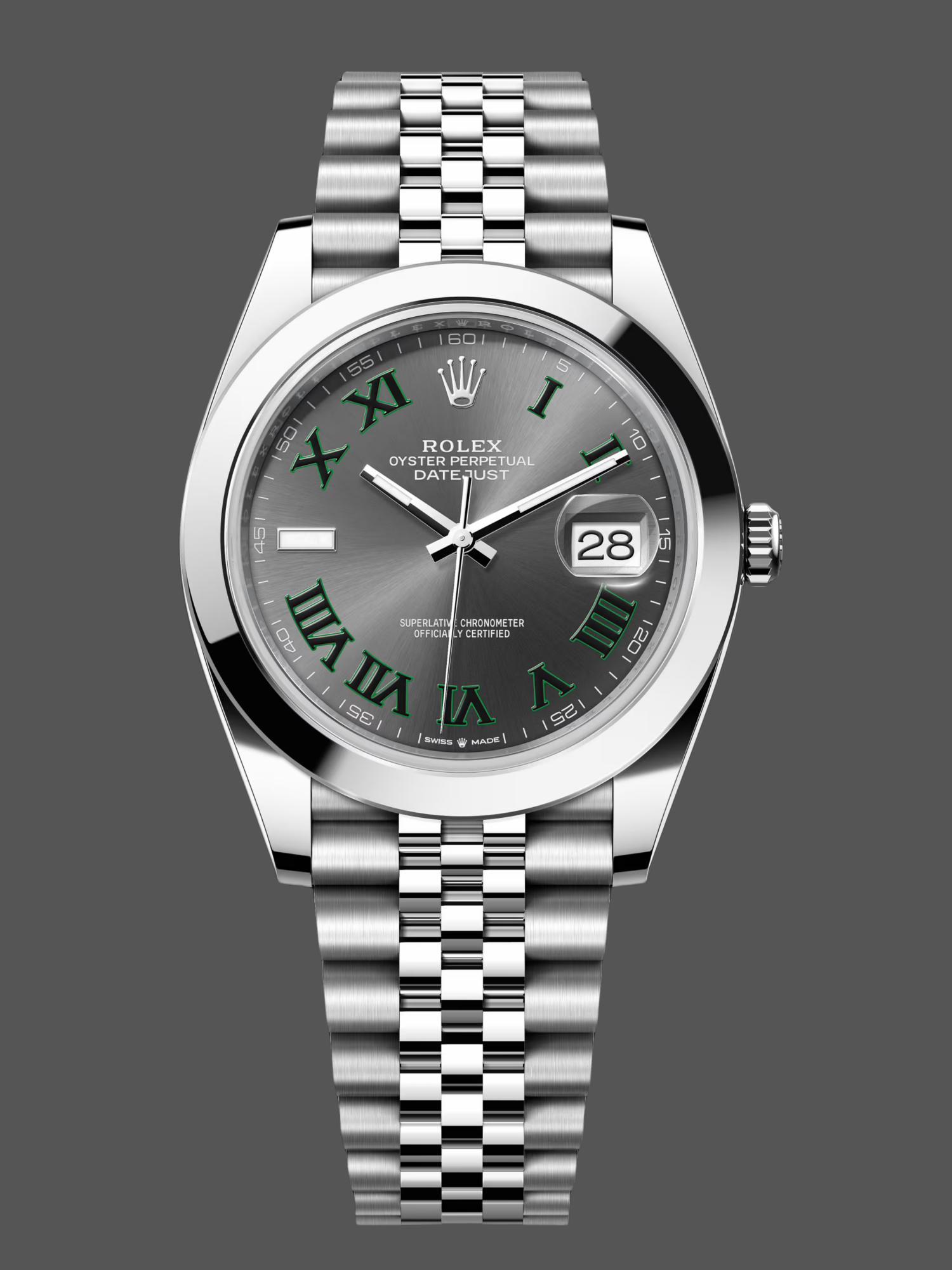 Rolex Datejust 41mm Stainless Steel m126300 0014 Slate Roman Jubilee
