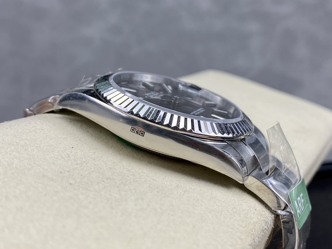 Rolex Datejust 41 White Gold Fluted Bezel Slate Dial Oyster M126334 0013 Men's Watch