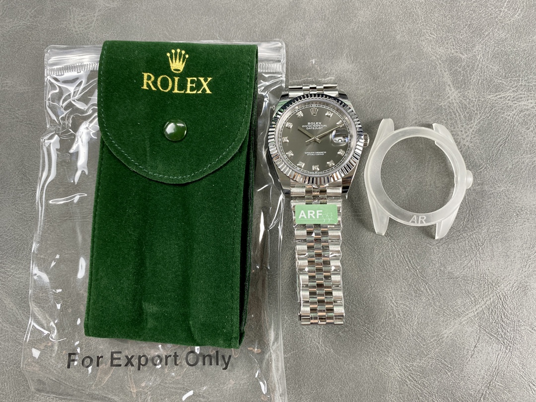 Rolex Datejust 41 Rhodium Diamond Dial Fluted Bezel m126334 0006 Men's Watch