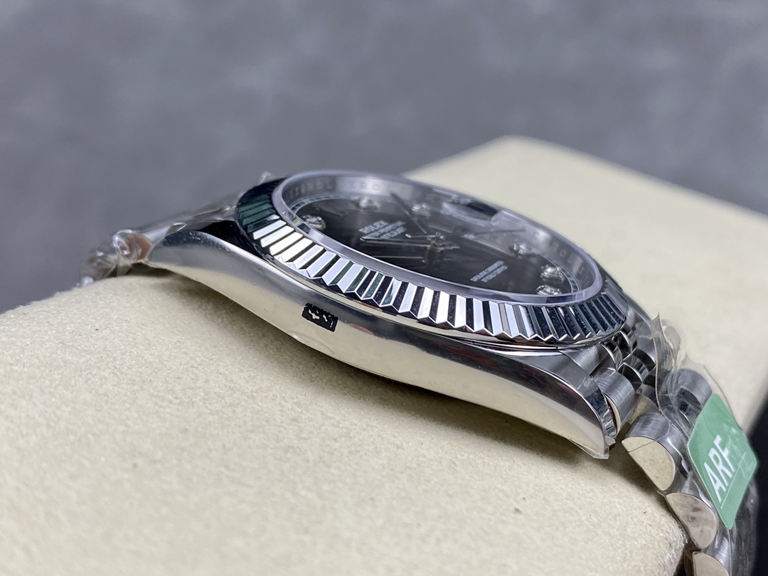 Rolex Datejust 41 Rhodium Diamond Dial Fluted Bezel m126334 0006 Men's Watch