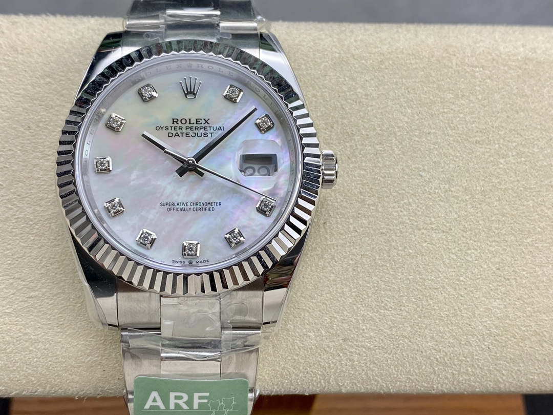 Rolex Datejust 126334 Fluted Bezel White MOP Dial 41MM Mens Replica Watch