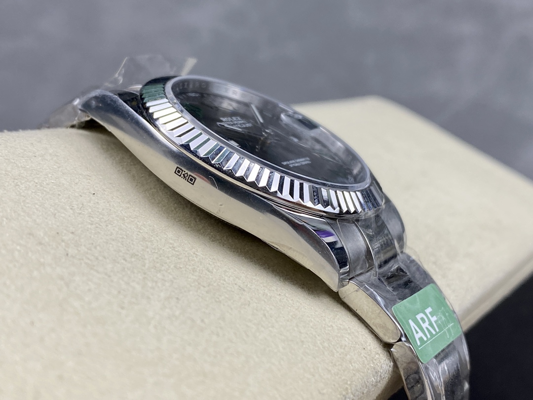 Rolex Datejust m126334 0021 Fluted Bezel Grey Wimbledon Dial 41MM Mens Replica Watch