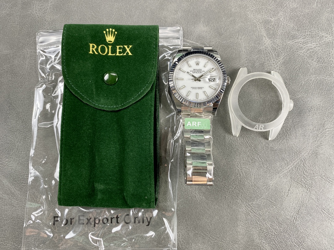 Rolex Datejust 41 Stainless Steel And White Gold White Dial M126334 0009 Men's Watch