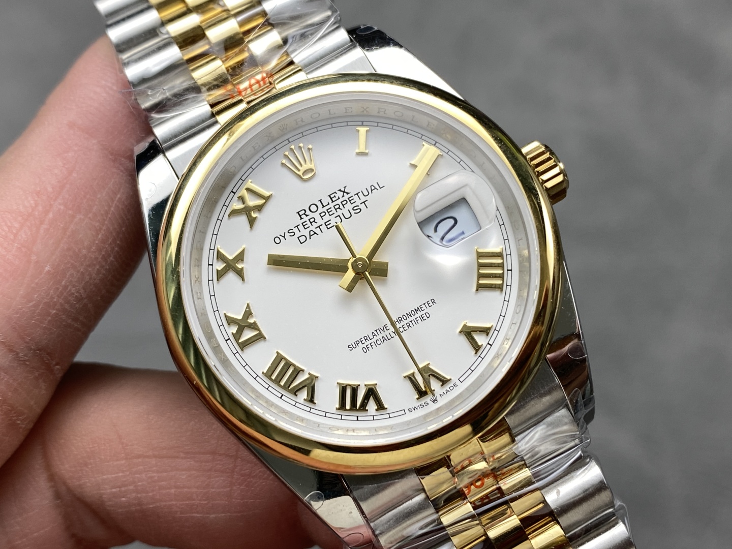 Rolex Datejust 36 Two Tone White Dial Roman Numerals 126203 0029