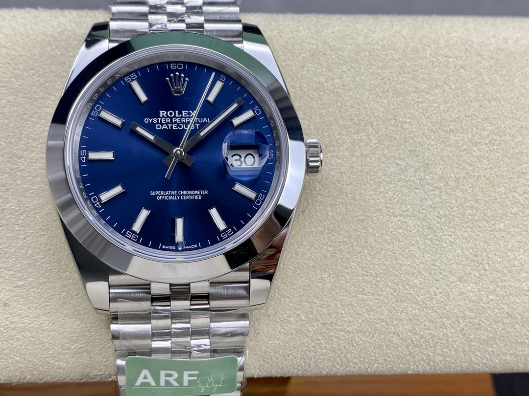 Rolex Datejust 41 Blue Fluted Dial Stainless Steel Jubilee Bracelet 126300 0002