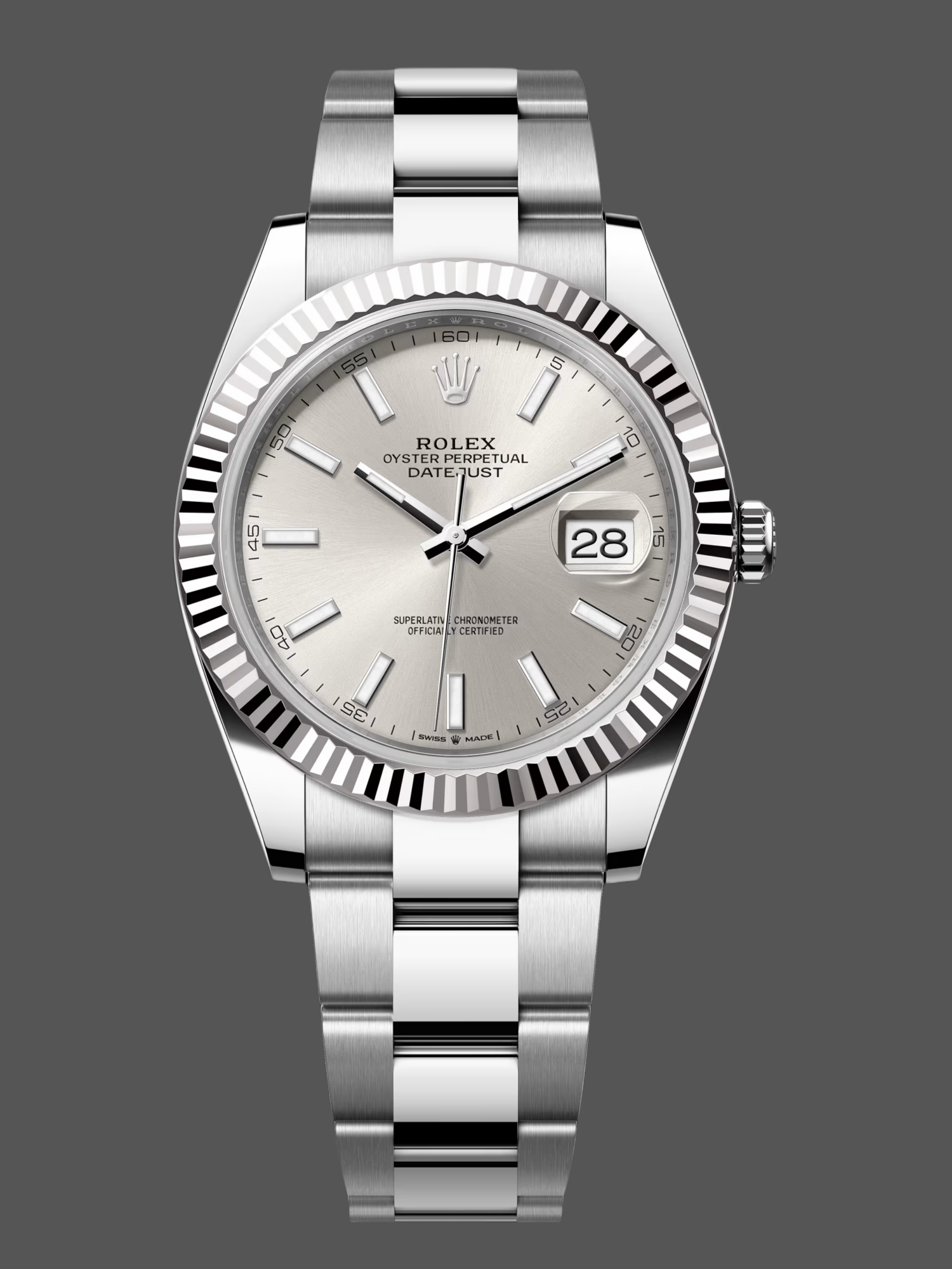 Rolex Datejust 126334 0003 Fluted Bezel Silver Dial 41MM Mens Replica Watch