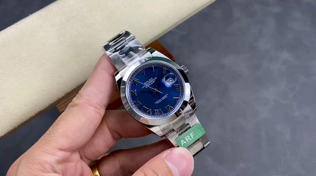 Rolex Datejust 41 Stainless Steel Azzuro Blue Roman Dial M126300 0017 Men's Watch