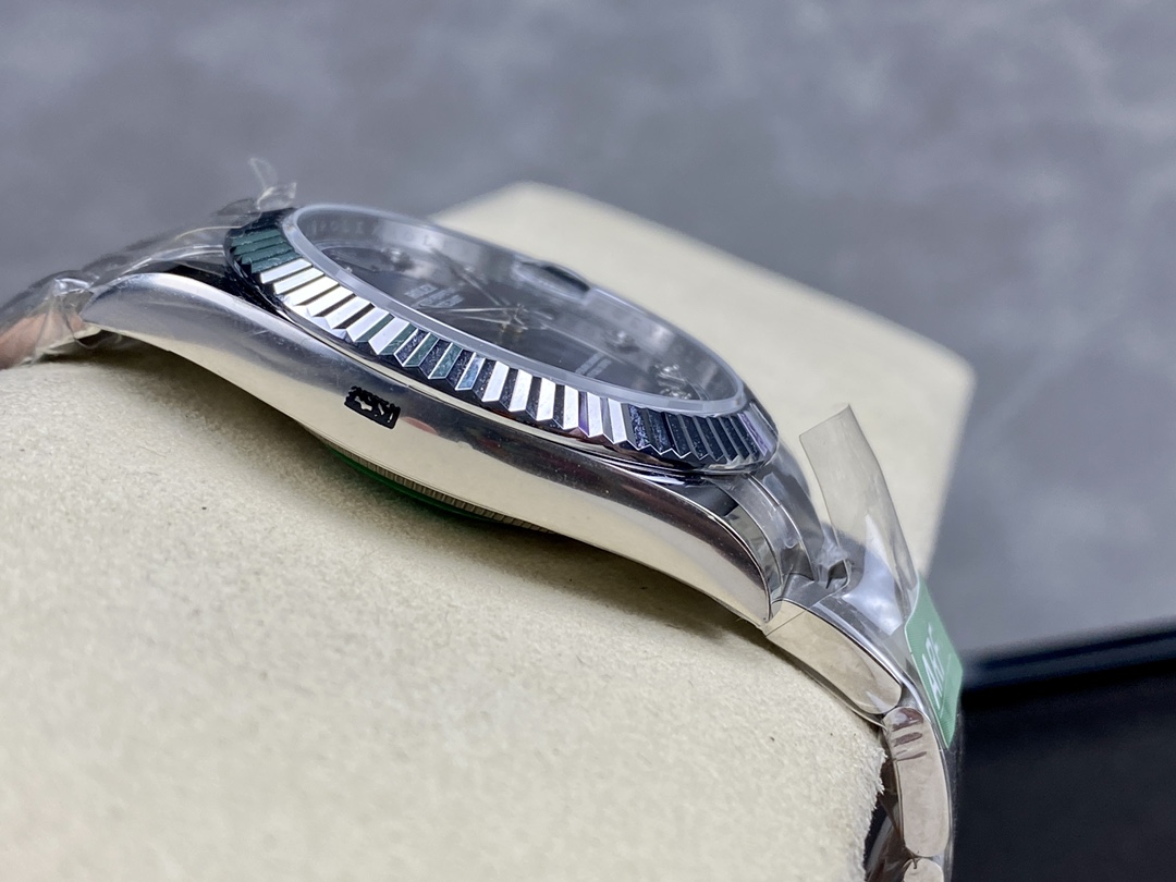 Rolex Datejust 126334 0015 Fluted Bezel Blue Diamond Dial 41MM Mens Replica Watch