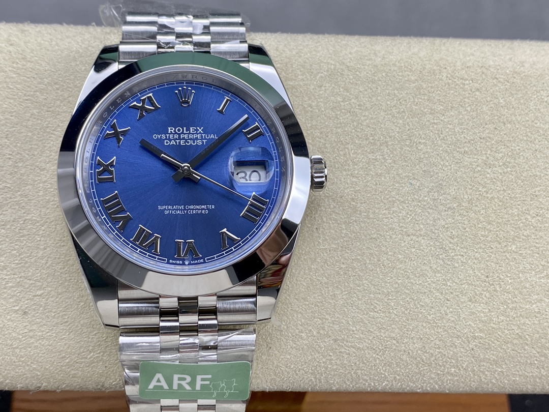 Rolex Datejust 41 Stainless Steel Blue Roman Dial Jubilee Bracelet M126300 0018 Men's Watch