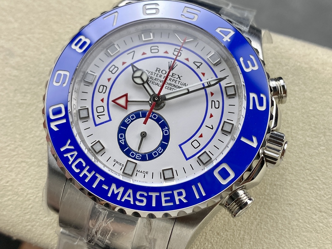 Rolex Yacht-Master II 116680 White Square Dial 44mm Mens Replica Watch