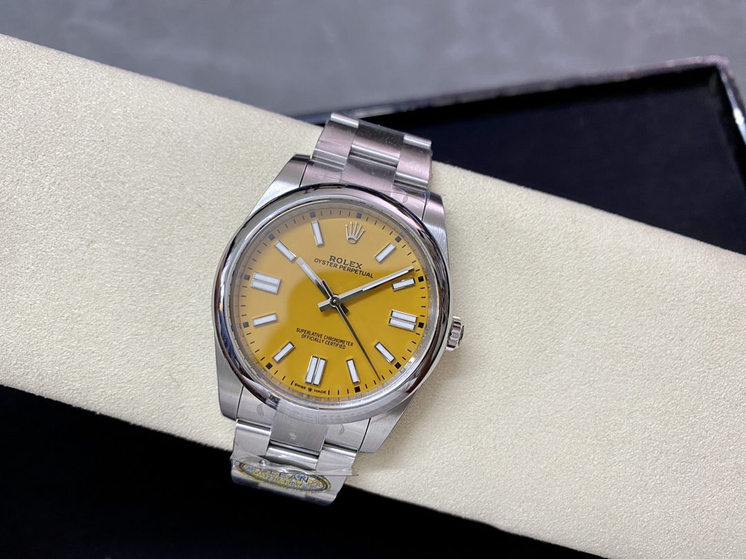 Rolex Oyster Perpetual Yellow Dial Oystersteel 124300 0004