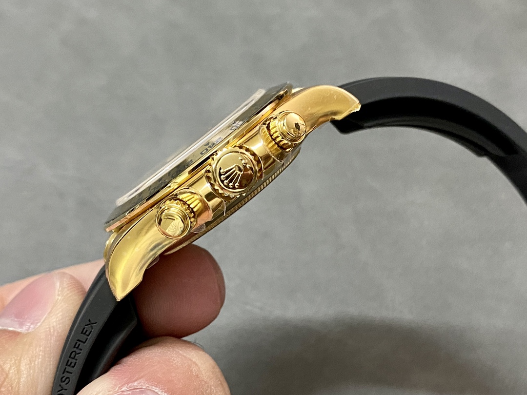 Rolex Daytona 116528 White Arabic Dial Yellow Gold 40mm Mens Replica Watch