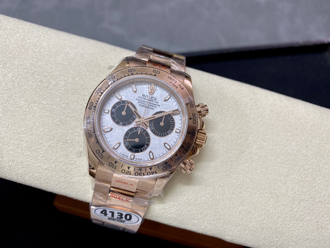 Rolex Daytona m116505 Everose Gold Meteorite Grey Dial 40MM Mens Replica Watch