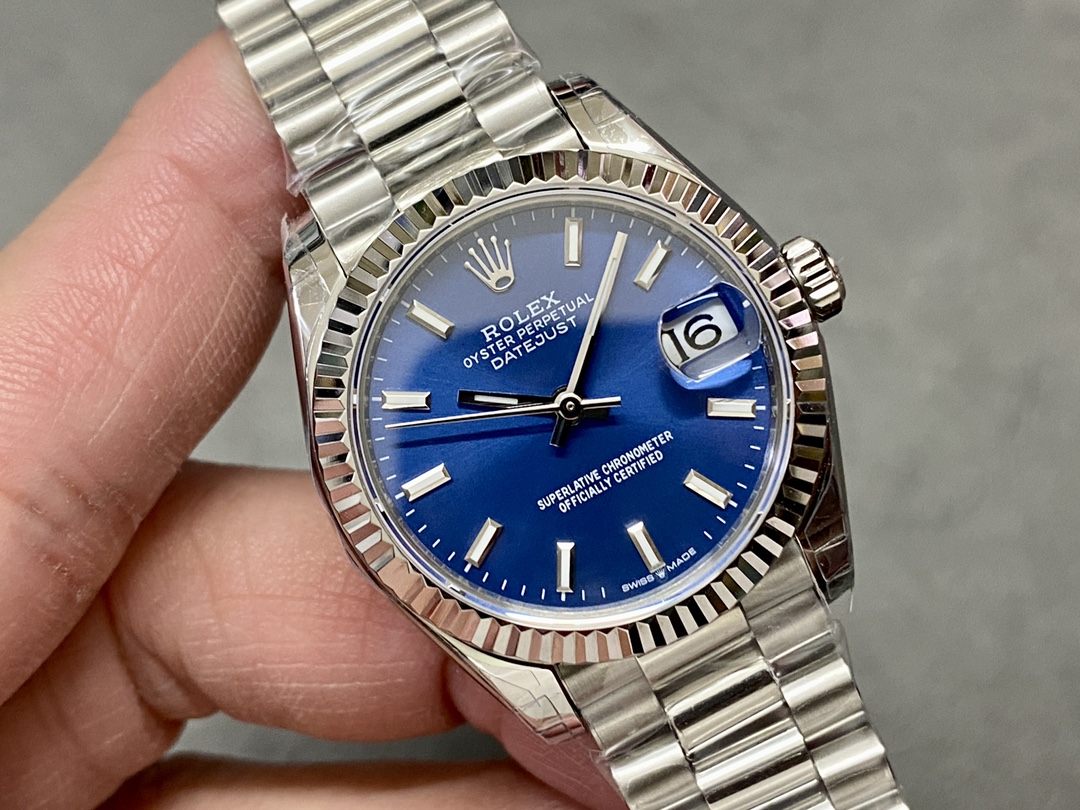 Rolex Datejust 31 Fluted Bezel Blue Dial m278274 Women's Watch