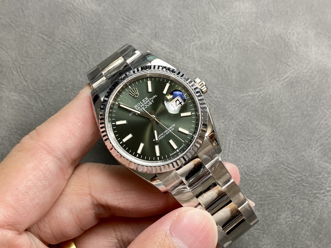 Rolex Datejust 36 White Gold Fluted Bezel 126234 0052 Unisex Watch