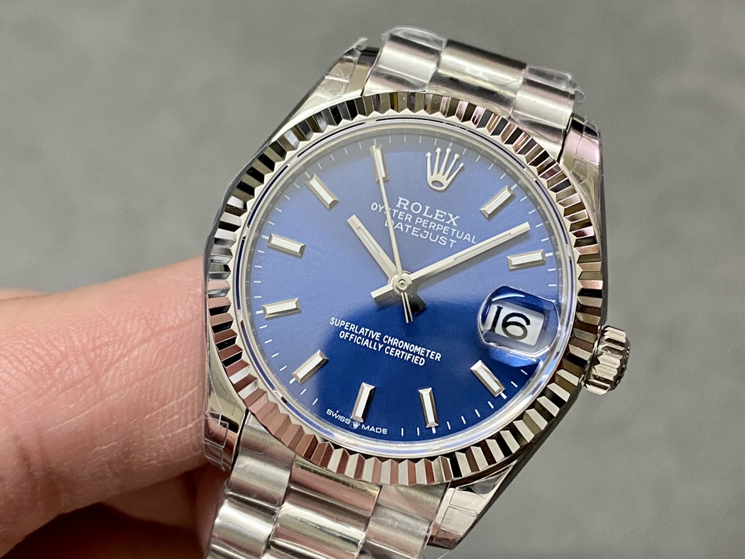 Rolex Datejust 31 Fluted Bezel Blue Dial m278274 Women's Watch