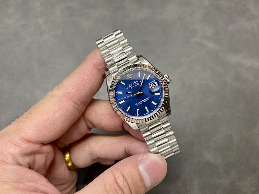 Rolex Datejust 31 Fluted Bezel Blue Dial m278274 Women's Watch