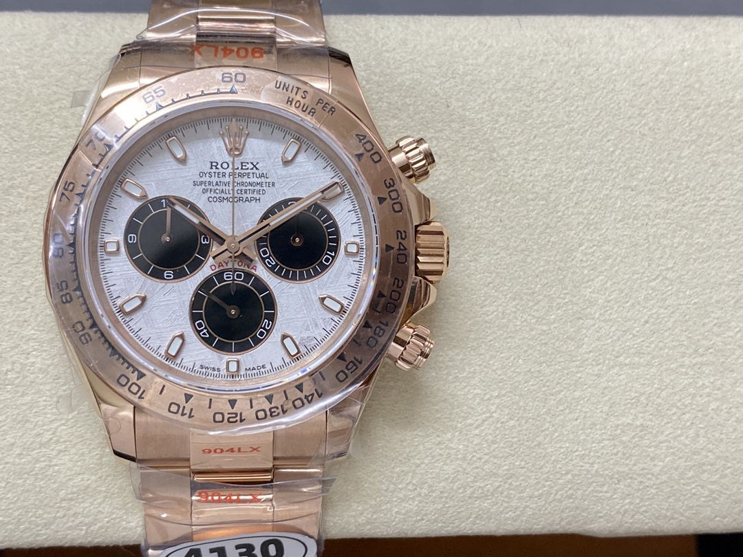 Rolex Daytona m116505 Everose Gold Meteorite Grey Dial 40MM Mens Replica Watch