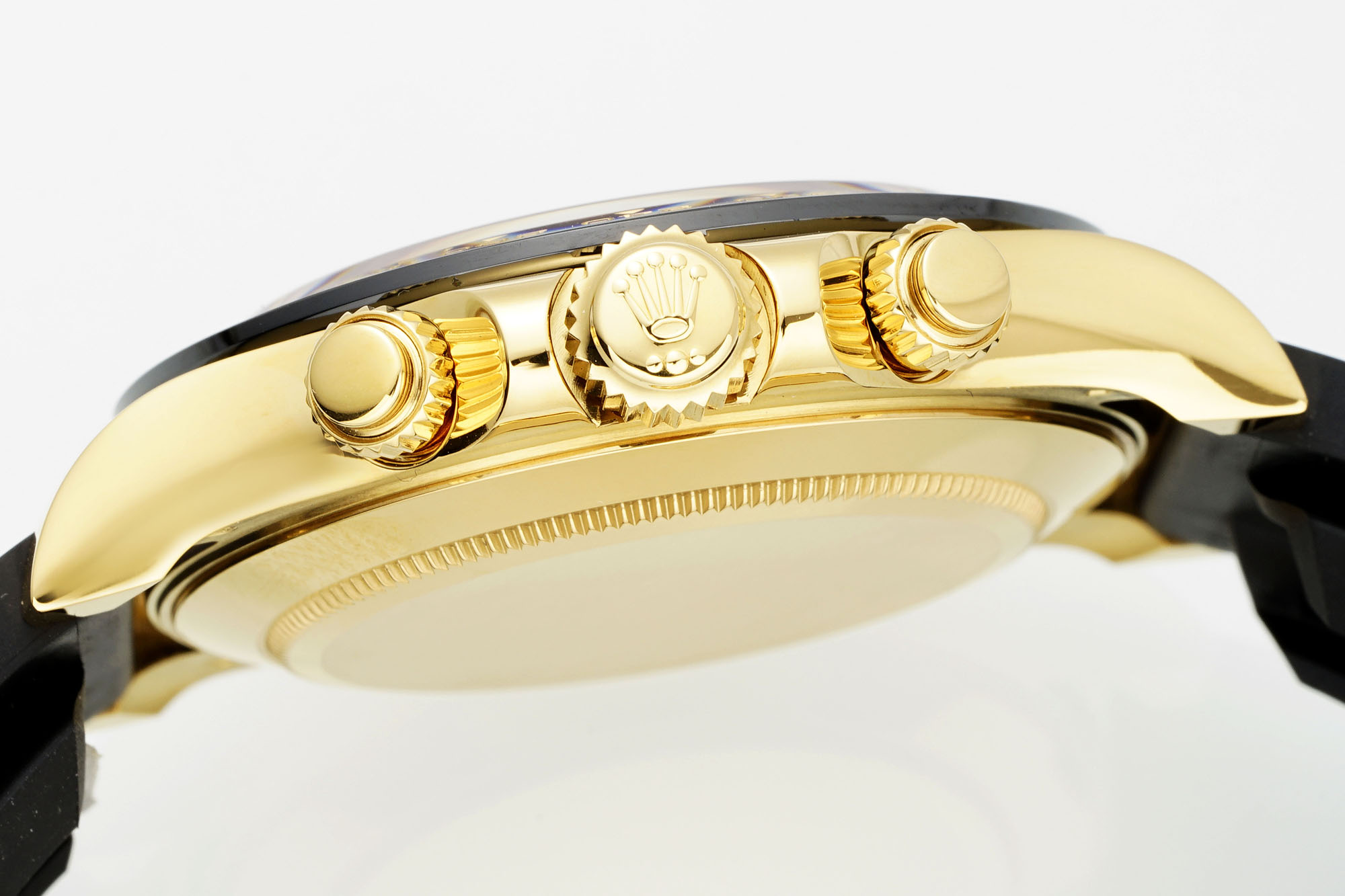 Rolex Daytona 116518LN Yellow Gold Black Diamond Dial 40mm Mens Replica Watch