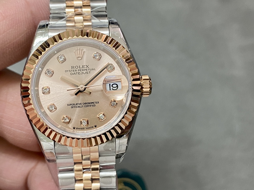 Rolex Datejust 28 Chocolate Diamond Dial m279135rbr 0018 Women's Watch