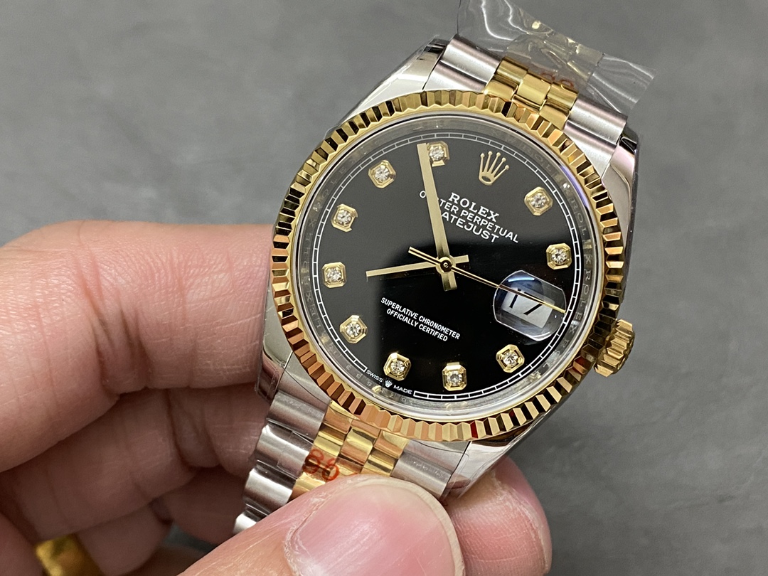 Rolex Datejust 126233 Black Diamond Dial 36MM Unisex Replica Watch