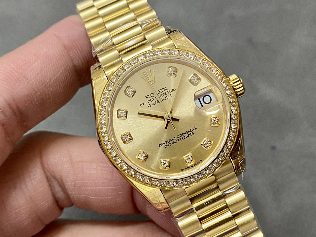 Rolex Datejust 31 Yellow Gold Champagne Dial 278288RBR 0005 Women's Watch