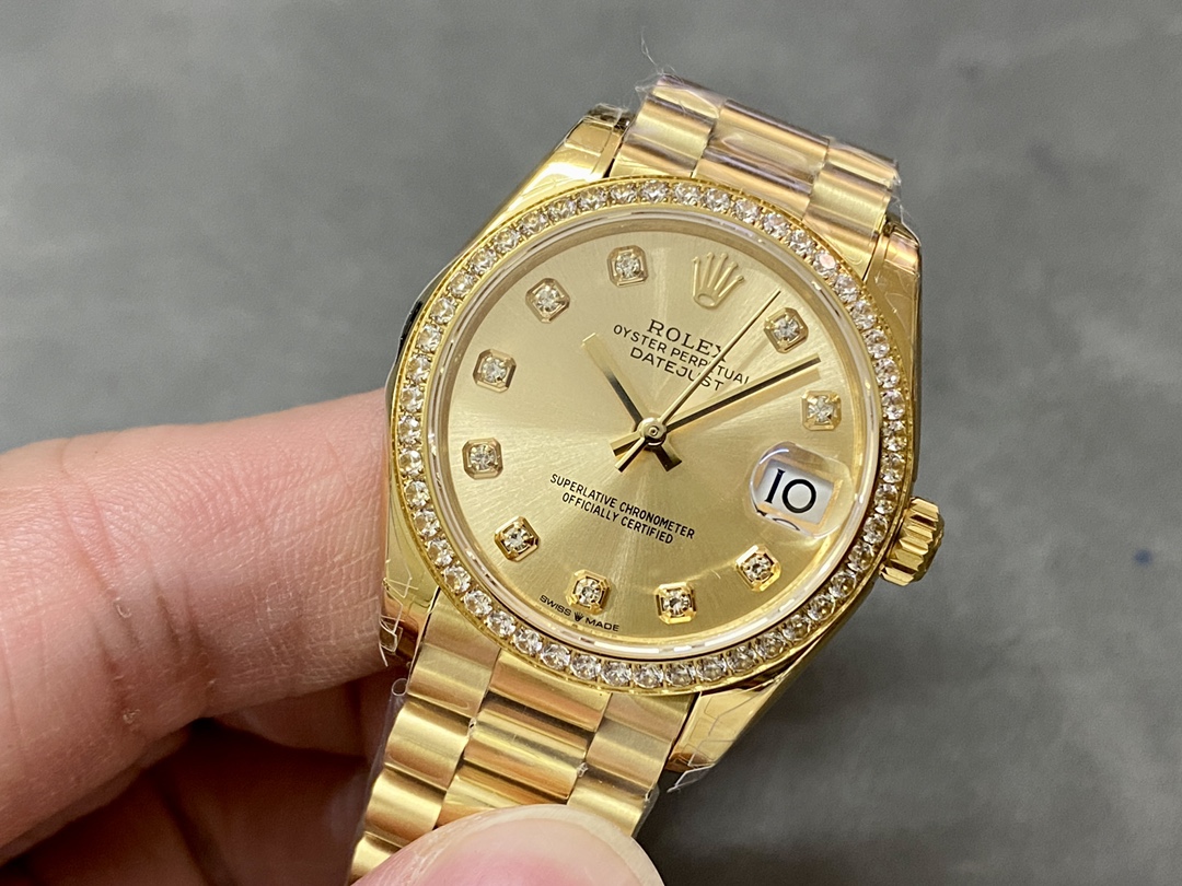 Rolex Datejust 31 Yellow Gold Champagne Dial 278288RBR 0005 Women's Watch