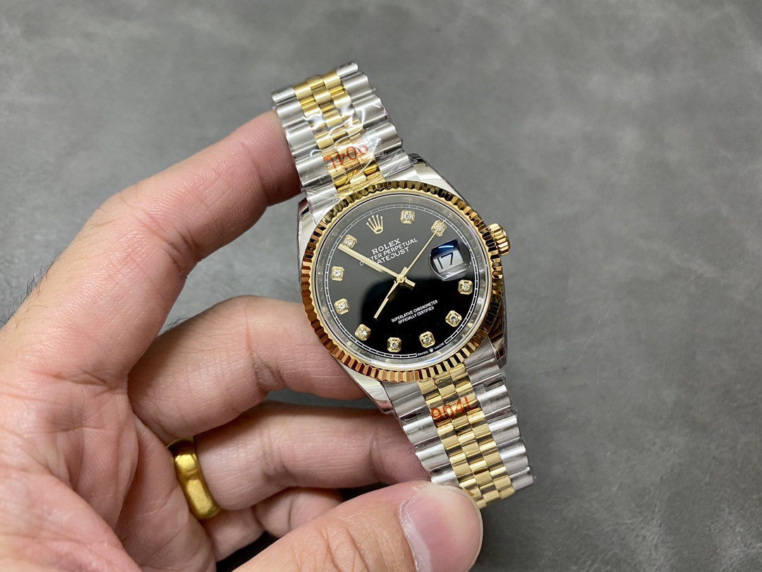 Rolex Datejust 126233 Black Diamond Dial 36MM Unisex Replica Watch