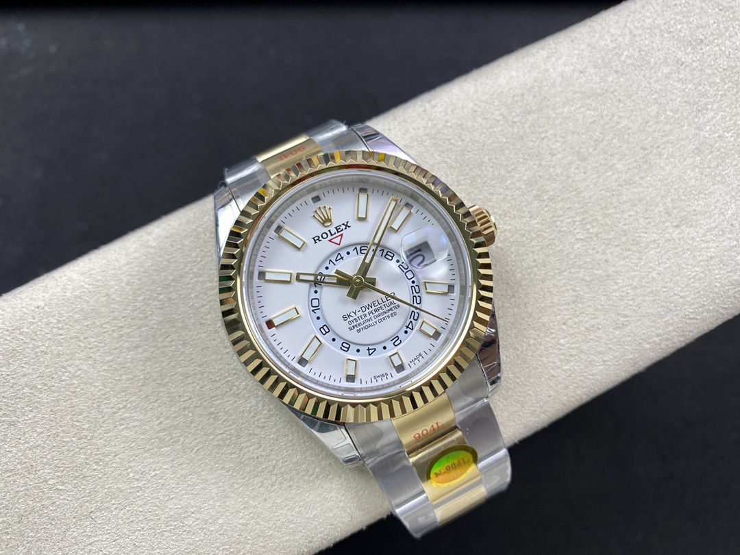 Rolex Sky Dweller 42mm White Dial Stick Markers m336933 0005 Men's Watch