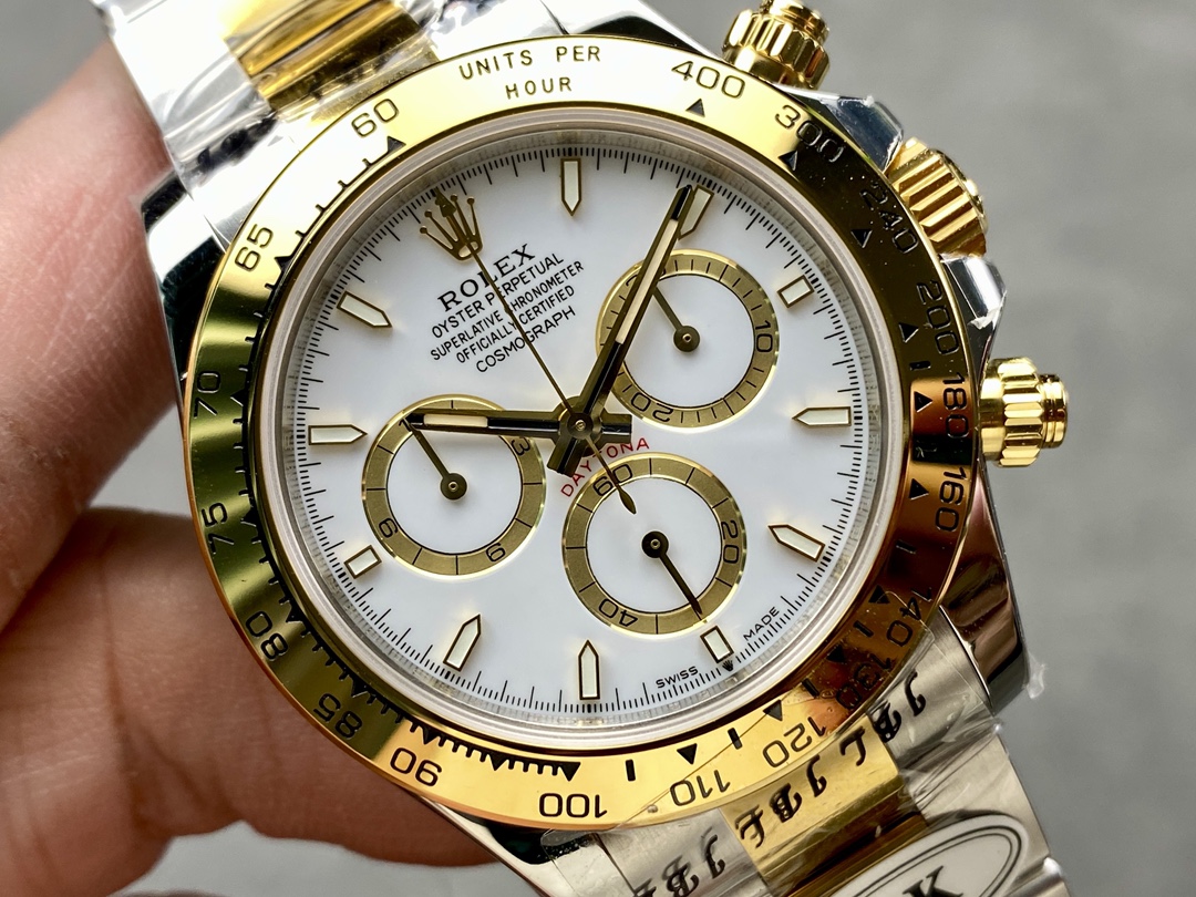 Rolex Two Tone Daytona 126503 White Dial Replica Watch