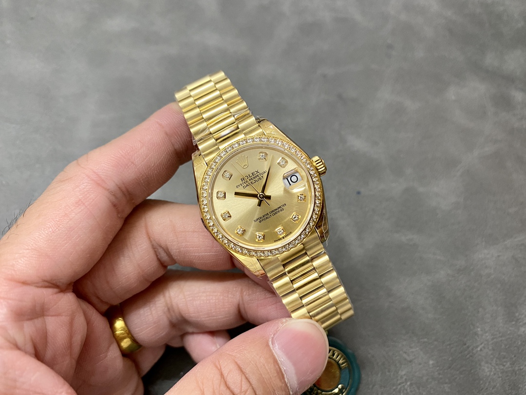 Rolex Datejust 31 Yellow Gold Champagne Dial 278288RBR 0005 Women's Watch
