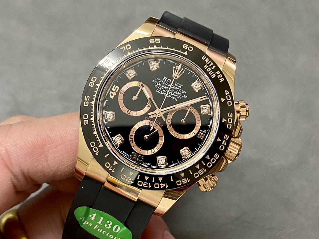 Rolex Cosmograph Daytona Rose Gold Case Black Dial 116515ln 0057