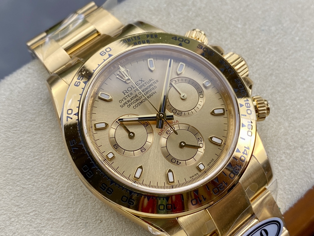 Rolex Cosmograph Daytona 116528 Champagne Index Dial 40MM Mens Replica Watch