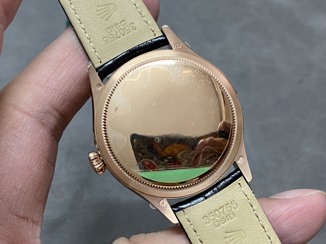 Rolex Cellini Time 50505 Black Leather Strap Black Dial 39mm Mens Replica Watch