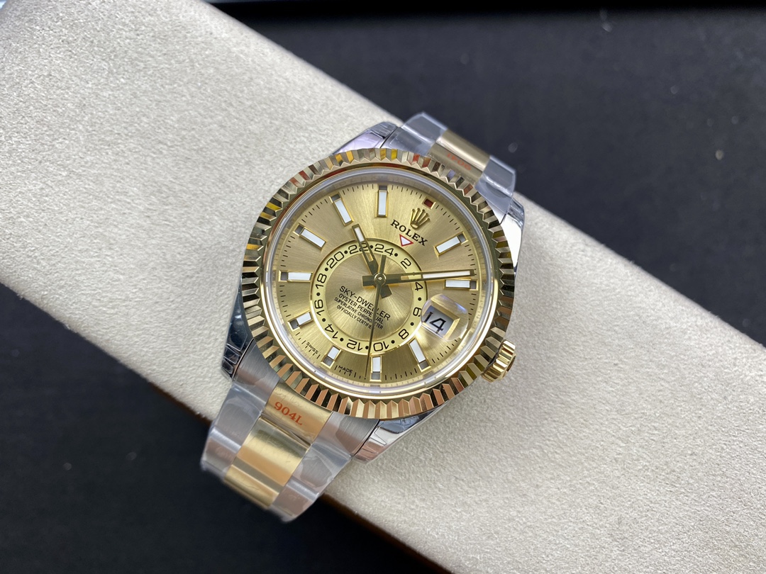 Rolex Sky Dweller Champagne Dial Yellow Gold 336933 0001 42mm