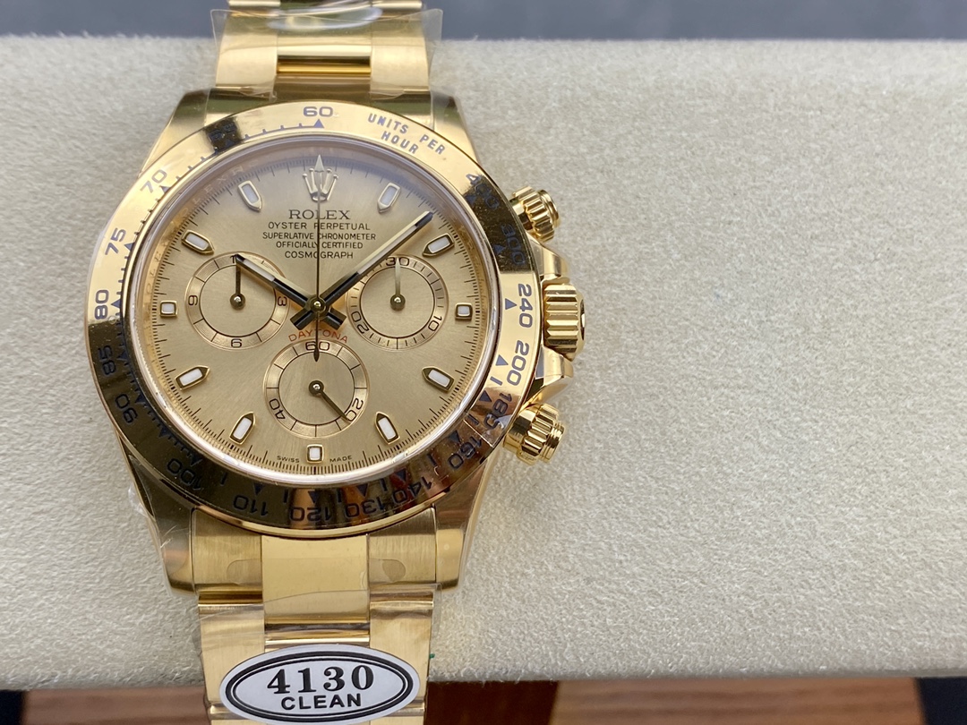 Rolex Cosmograph Daytona 116528 Champagne Index Dial 40MM Mens Replica Watch