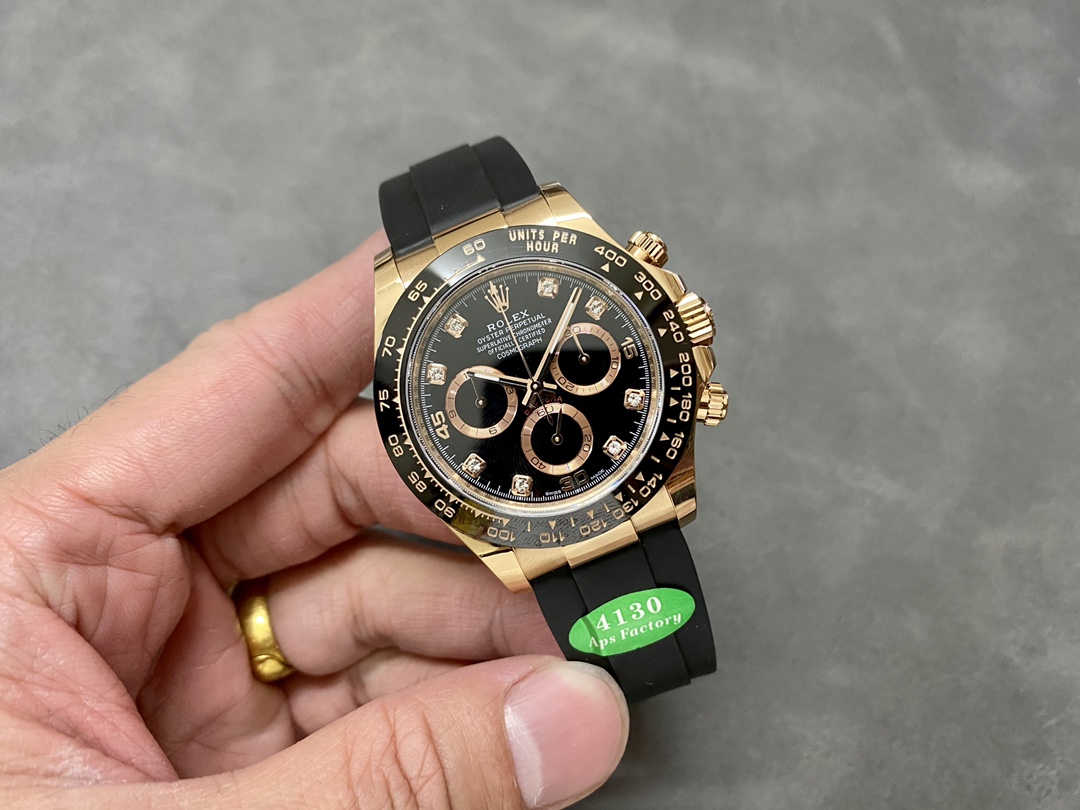 Rolex Cosmograph Daytona Rose Gold Case Black Dial 116515ln 0057