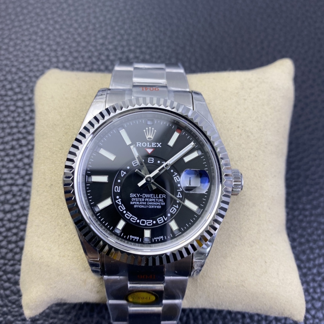 Rolex Sky Dweller 42 White Rolesor Black Dial Oyster M336934 0007 Men's Watch