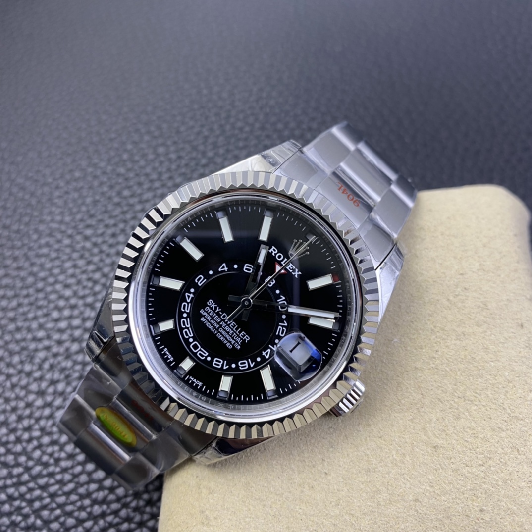 Rolex Sky Dweller 42 White Rolesor Black Dial Oyster M336934 0007 Men's Watch