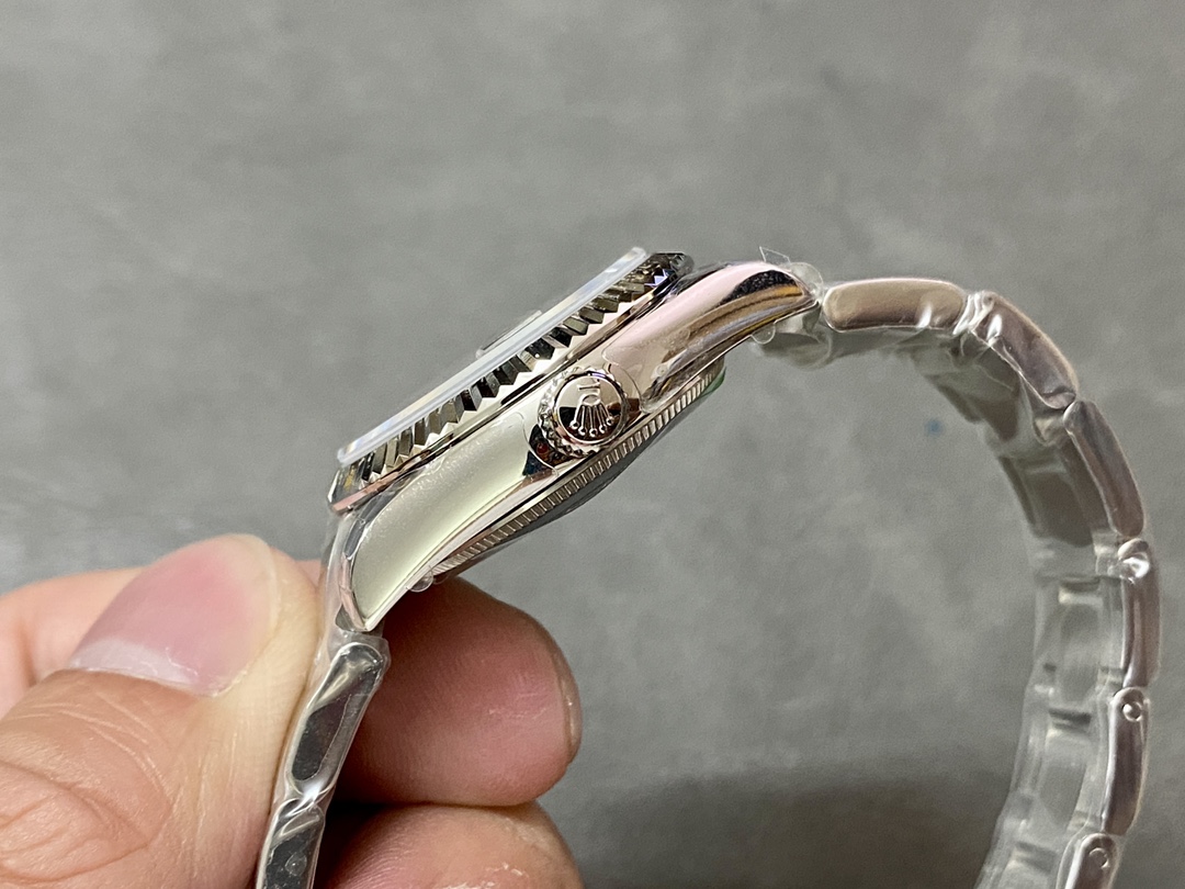 Rolex Datejust 31 Stainless Steel and White Gold Grey Dial M278274 Women's Watch