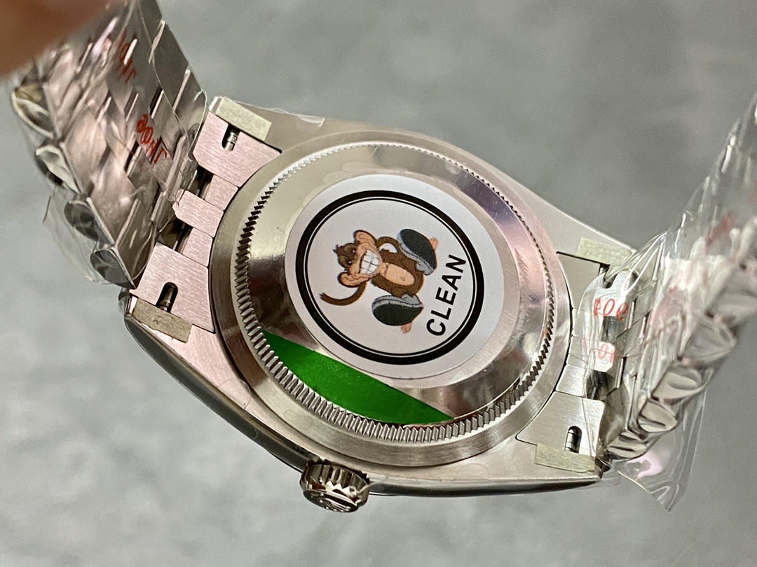 Rolex Datejust 36mm Fluted Bezel Green Palm Index Dial Jubilee 126234 0047