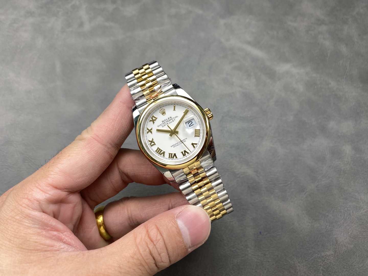 Rolex Datejust 31 Stainless Steel and Yellow Gold White Roman Dial M278243 0002 Women's Watch
