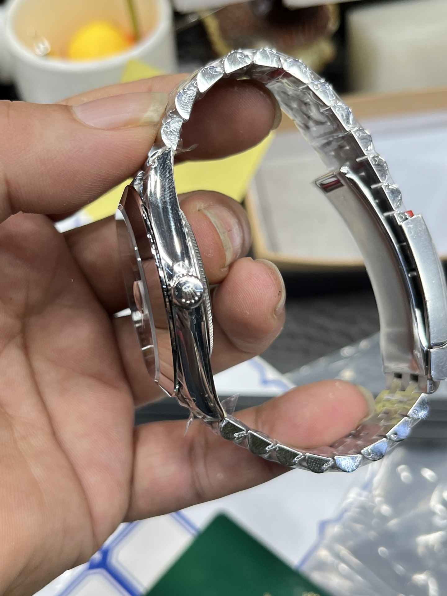 Rolex Datejust 41 Mint Green Dial with Smooth Bezel 126300 Men's Watch