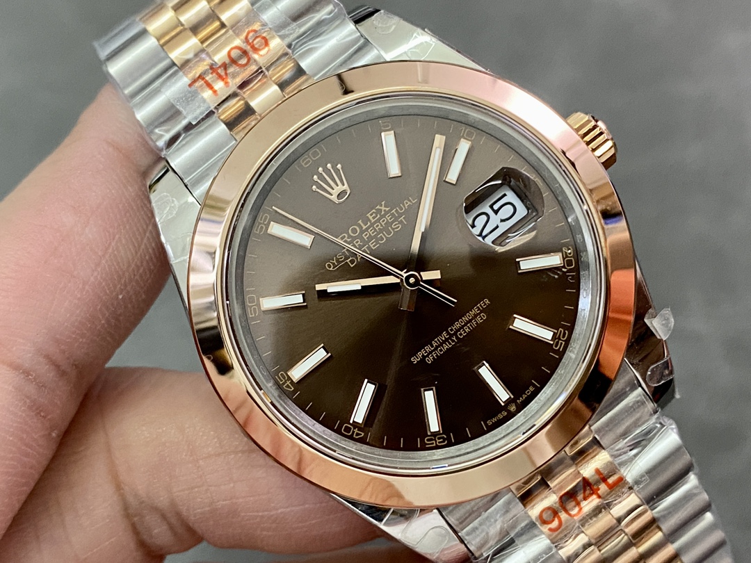 Rolex Datejust 36 Steel & Everose Gold Chocolate Dial M126201 0043 Women's Watch