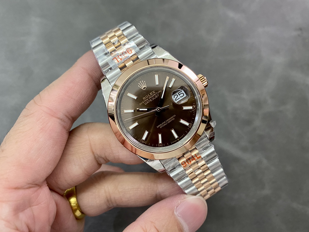 Rolex Datejust 36 Steel & Everose Gold Chocolate Dial M126201 0043 Women's Watch
