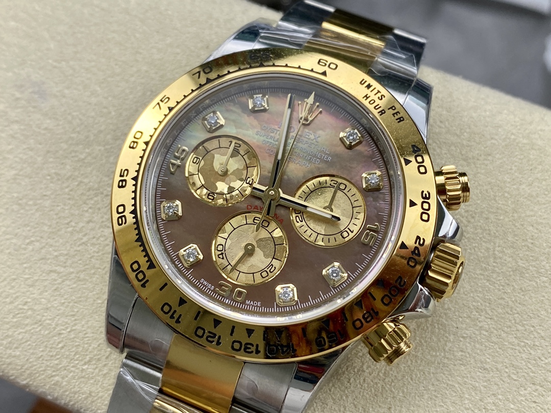 Rolex Daytona 116523 Dark MOP Black Dial 40mm Mens Replica Watch
