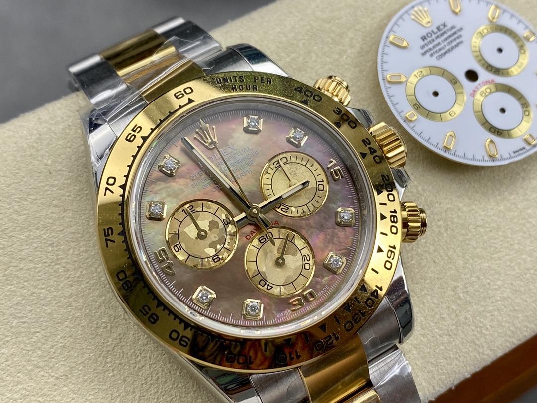 Rolex Daytona 116523 Dark MOP Black Dial 40mm Mens Replica Watch